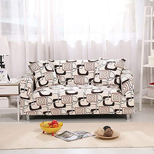 Envoltura de algodón elástico Fundas de sofá con Todo Incluido para Sala de Estar Funda de sofá para Silla Loveseat Protector de Muebles A10 3 plazas