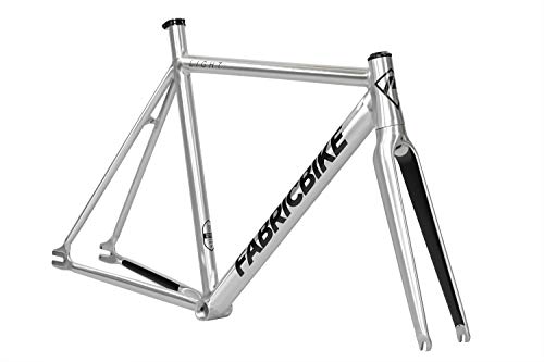 FabricBike Light - Cuadro para Bicicleta Fixie, Fixed, Single Speed, Cuadro y Horquilla Aluminio, 4 Colores, 3 Tallas, 2.45kg. (Light Polished, L-58cm)