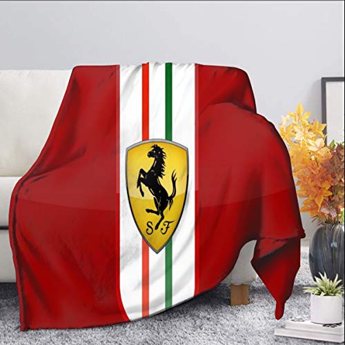 Ferrari Manta de forro polar de tamaño doble, cómoda manta para cuna, cama, sillón, silla, 127 x 152 cm