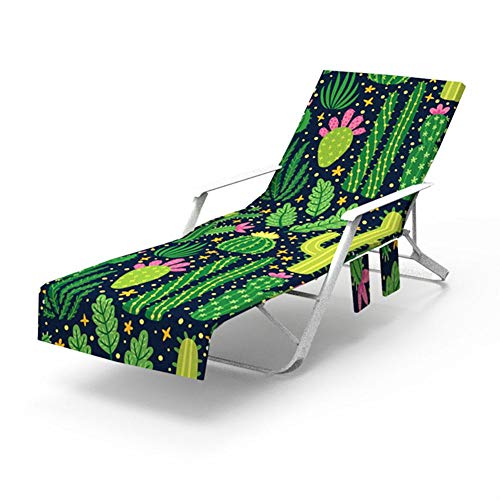 Funda de silla de playa, cubierta de tumbona de piscina, cubierta de toalla con bolsillo, sillón de microfibra, silla de jardín tomar el sol complejo hotelero usado, sin deslizamiento, secado rápido