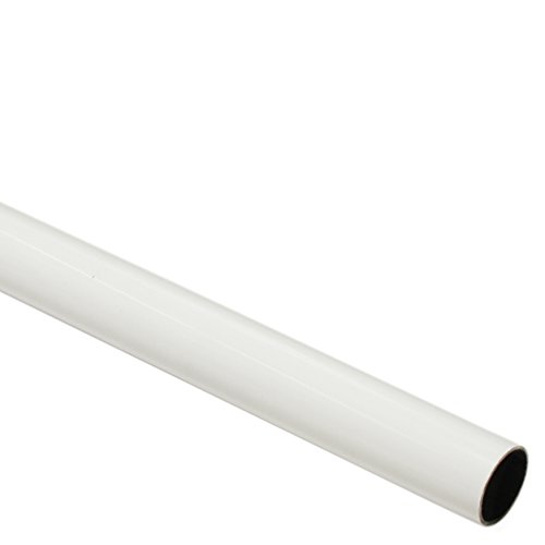 Gardinia 11260 Palo metálico/cornisas-Tubo, Serie Chicago, diámetro 20 mm, 120 cm, Blanco