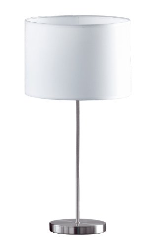 Honsel Leuchten Loft 56611 - Lamparilla moderna metálica con pantalla blanca