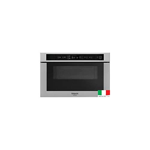 HOTPOINT MH 400 IX - Micro-ondes combiné encastrable inox anti-trace - 22L - 750 W - Grill 700 W