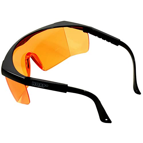 HQRP Lentes naranjas Protección UV Gafas de seguridad para trabajos de jardinería, corte de césped, Desbroce de malezas, Recorte de setos, Agricultura, Silvicultura UV Medidor del sol