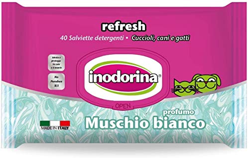 Inodorina Toallitas Refresh Musgo Blanco, 40 Unidades