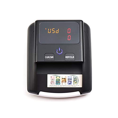 Iriisy Detector Billetes Falsos, Detector automático de billetes falsos, Portátil de Billetes de Banco Detección UV/Microondas/Infrarrojo Moneda Falsa Dólar de los Estados Unidos Euro
