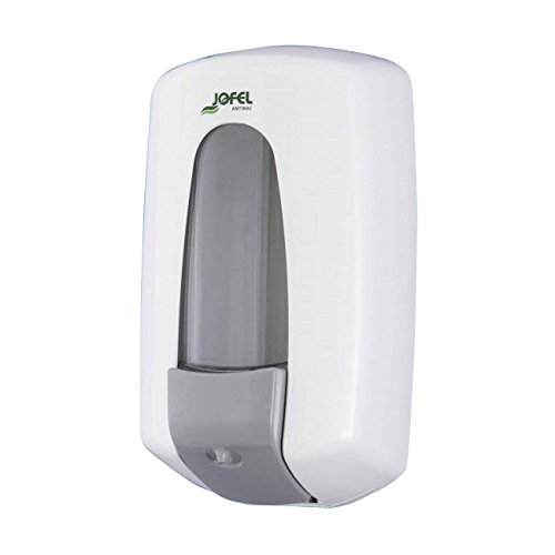 Jofel AC70700 Dosificador de Jabón Aitana Rellenable, ABS Blanco Antibacteriano, 0,900L.