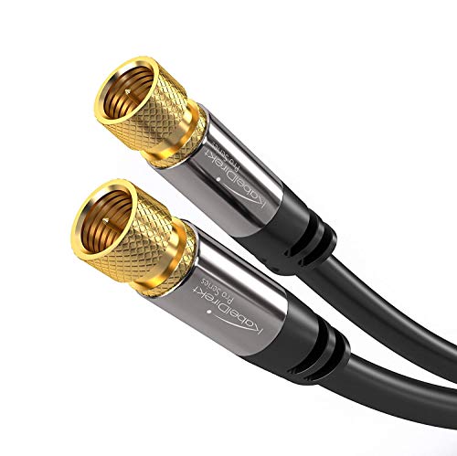 KabelDirekt – 2m Cable de Satélite Coaxial (Conector F a Conector F, Clase A, señales analógicas e digitales, TV y receptores), PRO Series