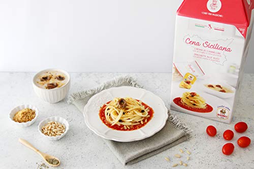 LA CENA SICILIANA (Crema de judías Cannellini y Spaghetti con anchoas y uva pasa) My Cooking Box x2 Porciones - ¡Para una noche con amigos, una cena romántica o como una original idea de regalo.
