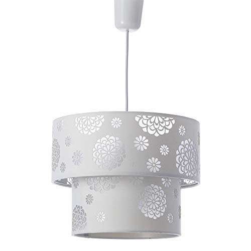 Lámpara de techo moderna blanca de poliéster para salón Fantasy - LOLAhome