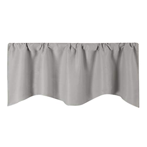 LIOOBO Faldón para cortinas – Cortinas para muebles pequeños – Cortina de cocina corta – cenefa opaca con aislamiento térmico (132 x 46 cm)