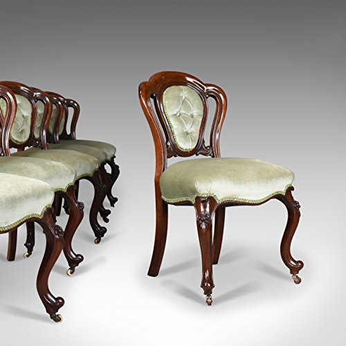 London Fine Antiques Antique, Juego de Seis, Comedor, sillas, inglés, regencia, Caoba, Circa 1830