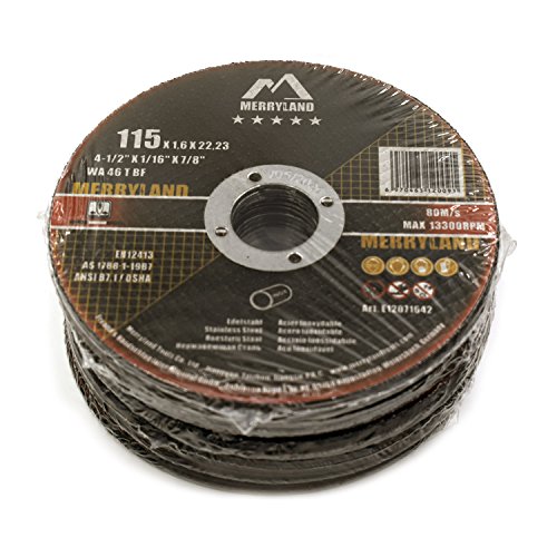 Merryland 115 X 1,6 Experto-line Disco de Corte Acero Inoxidable Metal 25PCS