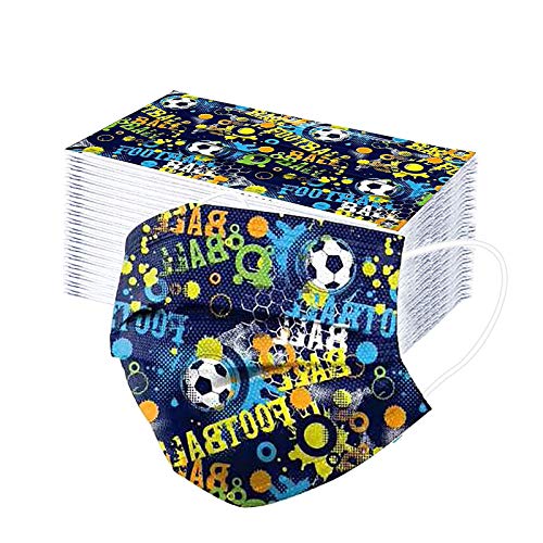 N-B 50/100 Pcs Niños Dibujos de Fútbol Loco Tela de 3 Capas Filtros de Alta Densidad 2021 Industrial Niño Chica Cómodo Bufanda