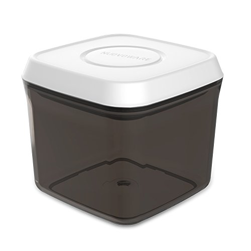 Nuovoware Contenedor/Botes Hermético - 0.75 Cuadrado Caja para Alimentos/Airtight Food Storage Container con Botón Pop-up, Café