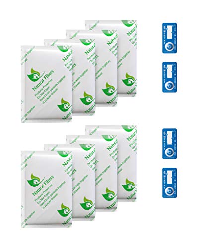 Paquete de 4 filtros naturales W10346771A para conservador de productos más tiras de indicador de repuesto compatibles con refrigeradores Kitchenaid/Whirlpool