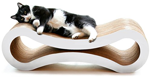 PetFusion Ultimate Gato rascador Lounge, tamaño Grande, diseño de Nube, Color Blanco