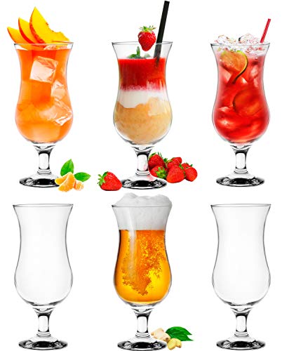 Platinux - Juego de copas de cóctel (6 unidades, 400ml) moderno Juego de 6 transparentes