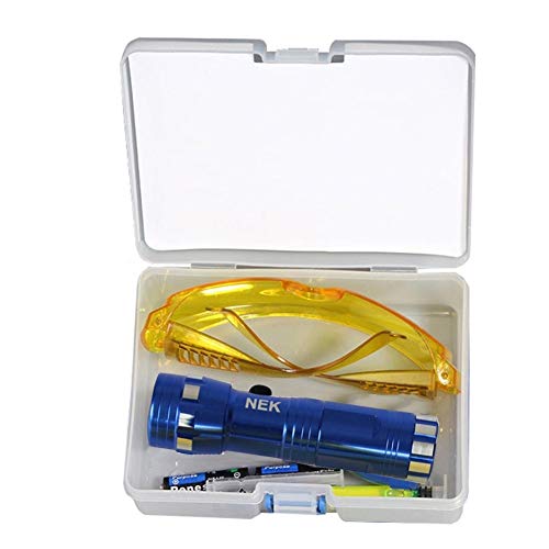 POHOVE - Kit de detector de fugas fluorescentes para coche, accesorios de repuesto para uso ecológico, tinte UV profesional, herramientas de reparación de aire acondicionado