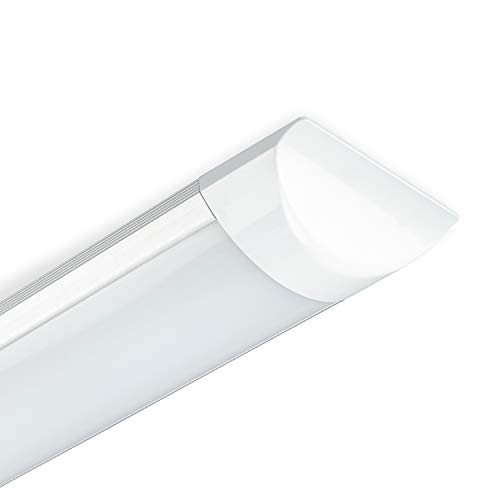 POPP®Pantalla LED batten light regleta libre halógeno tubo led integrado 9W 18W 27W 36W 45W polvo,color blanco frio.supermercado, taller, hogar y hospital (27W 6000K, 1 unidad)