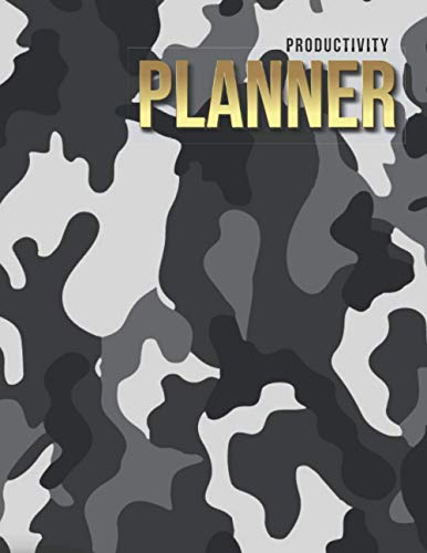 Productivity Planner: Black Gray Camo - Pattern Lover Gift / Undated Weekly Organizer / 52-Week Life Journal With To Do List - Habit and Goal Trackers ... Calendar / Large Time Management Agenda