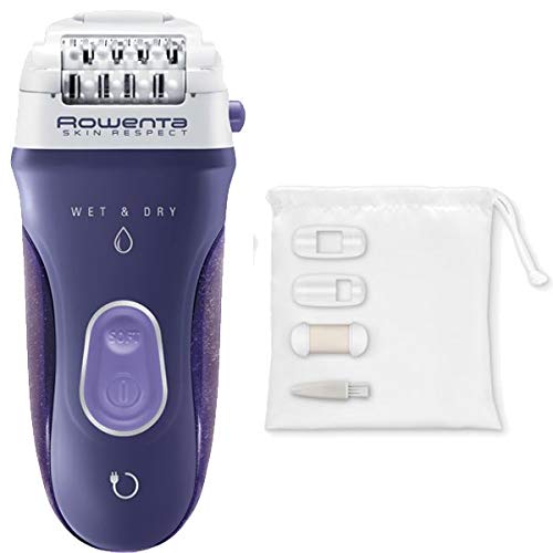 Rowenta EP8050 Skin Respect Depiladora Eléctrica Mujeres Wet&Dry con 5 Accesorios y Tecnología que respeta la piel con 5 Accesorios