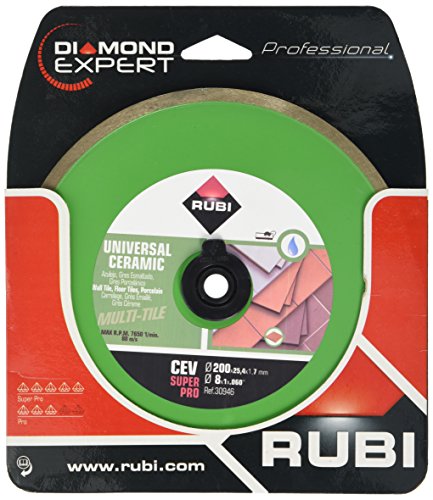 RUBI 30946 Disco Diamante General cerámica contínuo (CEV) 200 SuperPro, Gris, 200 mm