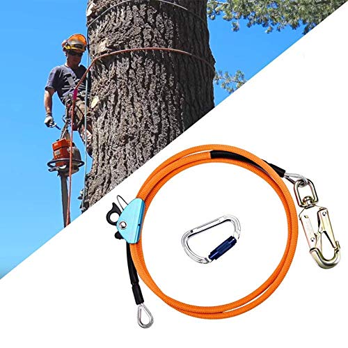 S SMAUTOP Cuerda de seguridad al aire libre, con ajustador de mosquetón de triple bloqueo,estiramiento bajo para protección contra caídas, arbolista, trepadores de árboles （12 mm * 3 m）