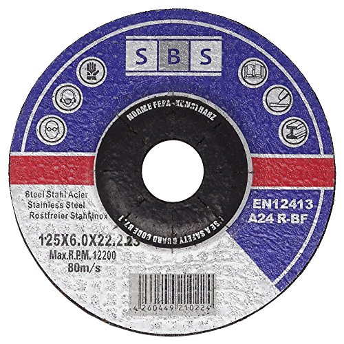 SBS Disco de molienda 125 x 6 x 22.2 - 5 Pieza