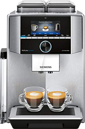 Siemens TI957FX1DE - Cafetera (Independiente, Cafetera combinada, 2,3 L, Molinillo integrado, 1500 W, Negro, Plata)