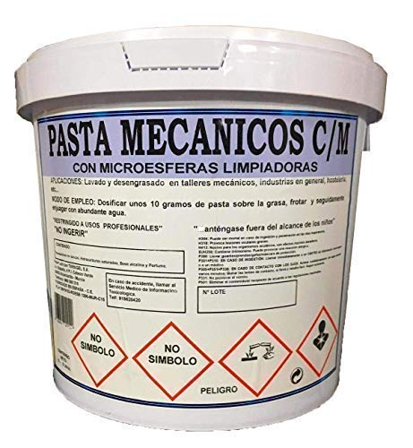 TARAGEL Pasta DESENGRASANTE LavaMANOS para Mecánicos con MICROESFERAS LIMPIADORAS (Bote 5 litros)