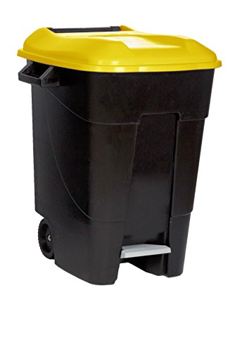 Tayg 421013 Eco - Contenedor de Residuos Eco con Pedal, color Amarillo, 100 L