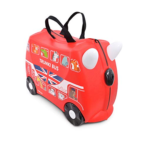 Trunki Maleta correpasillos y equipaje de mano infantil: Autobús Boris (Rojo)
