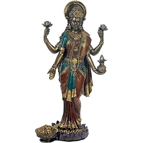 Unbekannt Figura Lakshmi Dios Indio del La Sabiduría y de la Suerte del reichtums Hindú Ismus Figura Lakshmi Dios Indio del La Sabiduría y de la Suerte del reichtums Hindú Ismus