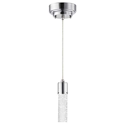 Westinghouse Lighting Lámpara de Techo Colgante LED de 1 Luz Integrado, 8 W, Cromo