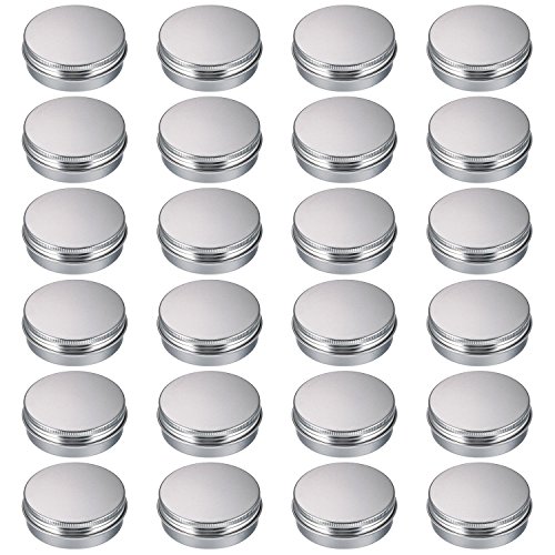 XUTONG - Latas de acero con tapa de rosca redonda de acero de aluminio, 2 onzas