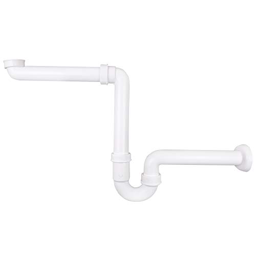 1 1/2"pipe odor trap space-saving siphon with horizontal outlet Ø 40 mm for kitchen sink, wash basin, including all seals