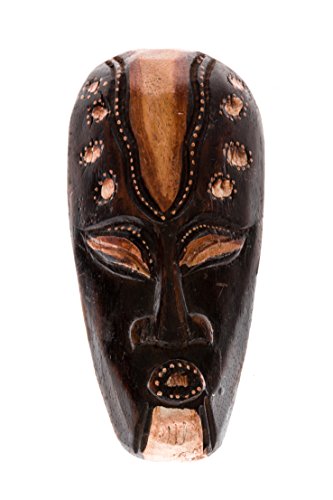 20cm Madera Maske Mascara Careta caratula Esculture Figura Fair Trade Decoracion HM2000014
