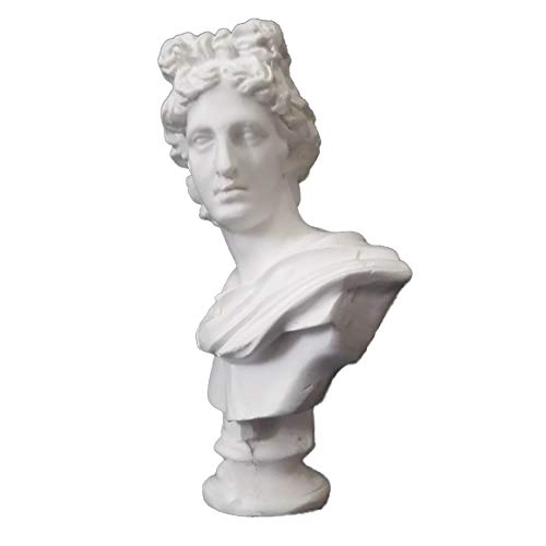 AAGOOD Dios Griego del Sol clásica de 2,8 Pulgadas y poesía Apolo Cabeza del Busto Escultura Estatua Estatua Romana para la decoración y colección