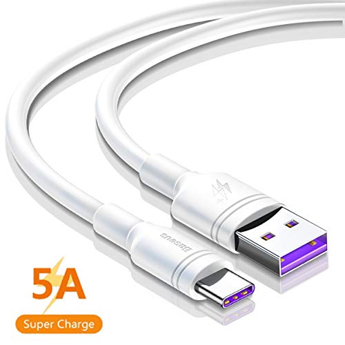 AICase 5A Cable USB C Carga Rápida Cargador USB Tipo C para Huawei P20 Mate 9, MacBook, iPad Pro 2018, Galaxy S9/S8 y más (2M)