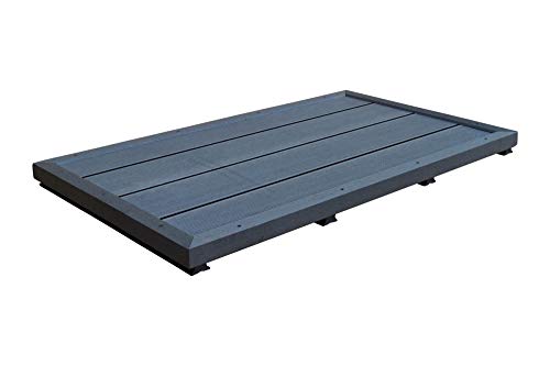 ALTONE WPC - Placa de Suelo para escaleras de Piscina y Ducha Solar (101 x 60 x 5,5 cm), Color Gris Oscuro