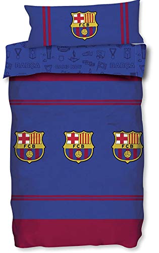 Asditex Futbol Club Barcelona FCB Funda Nórdica 2 Piezas Temporada 2019/2020 (Funda Nórdica y Funda de Almohada) (90 cm)