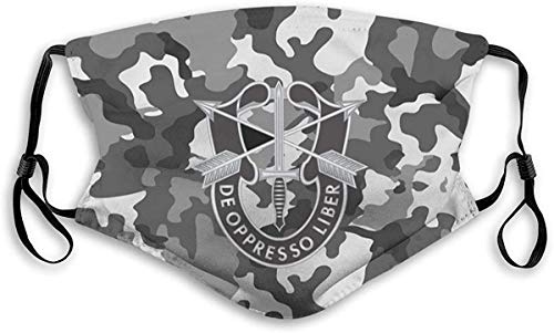 Bandanas protectoras de 5 capas de carbón activado con escudo de Brigada de las Fuerzas Especiales