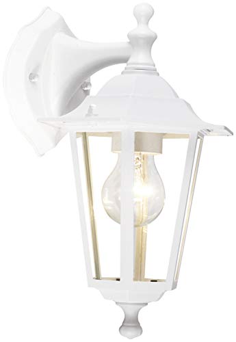Brilliant 40282/05 Crown - Lámpara de pared para exteriores (1 bombilla de 60 W), color blanco