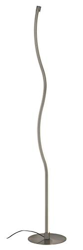 Briloner Leuchten 1374 – 012 – Lámpara de pie LED (, curvas – Lámpara de pie (2 Luces, regulable, 1800 lm, metal, 17.3 W, níquel mate