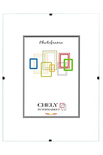 Chely Intermarket, Marco Clip A3(29,70x42) cm de metacrilato | Soporte sin Marco para fotografías, Posters, certificados y Recuerdos. Complemento Ideal para Colgar en la Pared(300-A3-0,50)