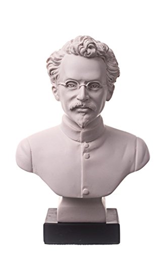 Comunista soviética ruso URSS León (Lev) Trotsky busto de mármol Estatua Escultura 16 cm color blanco