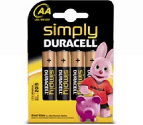Duracell Simply Batteries 81235210 - Pilas AA (4 unidades)