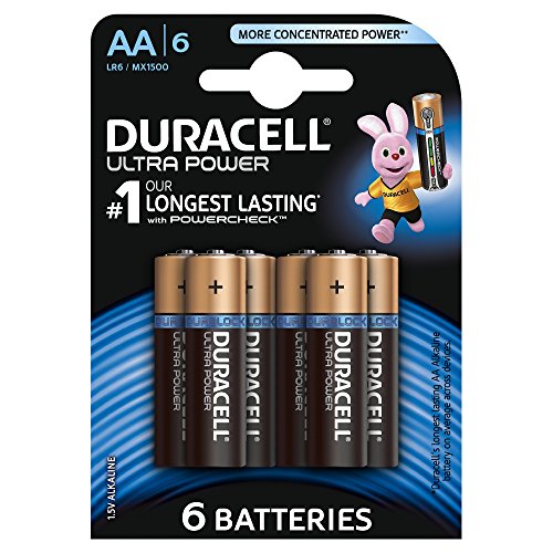 Duracell Ultra Power Pilas Alcalinas AA, Paquete de 6