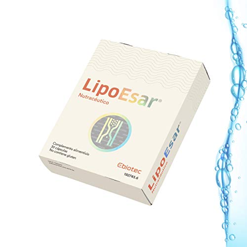 Ebiotec – LipoEsar – Multivitamínico – Complemento alimenticio hipolipemiante anti arterioesclerótico antioxidante – Vitamina A, Omega 3 – 30 cápsulas